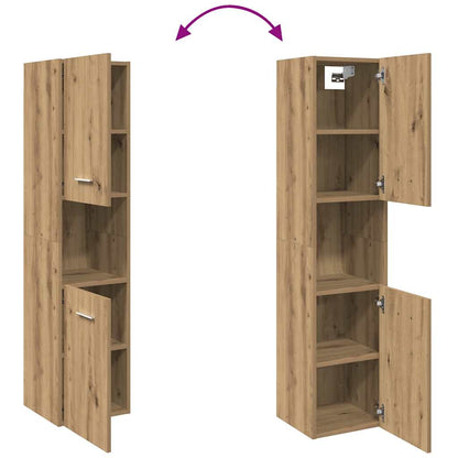 Bad-Hängeschrank Artisan-Eiche 30x30x130 cm Holzwerkstoff