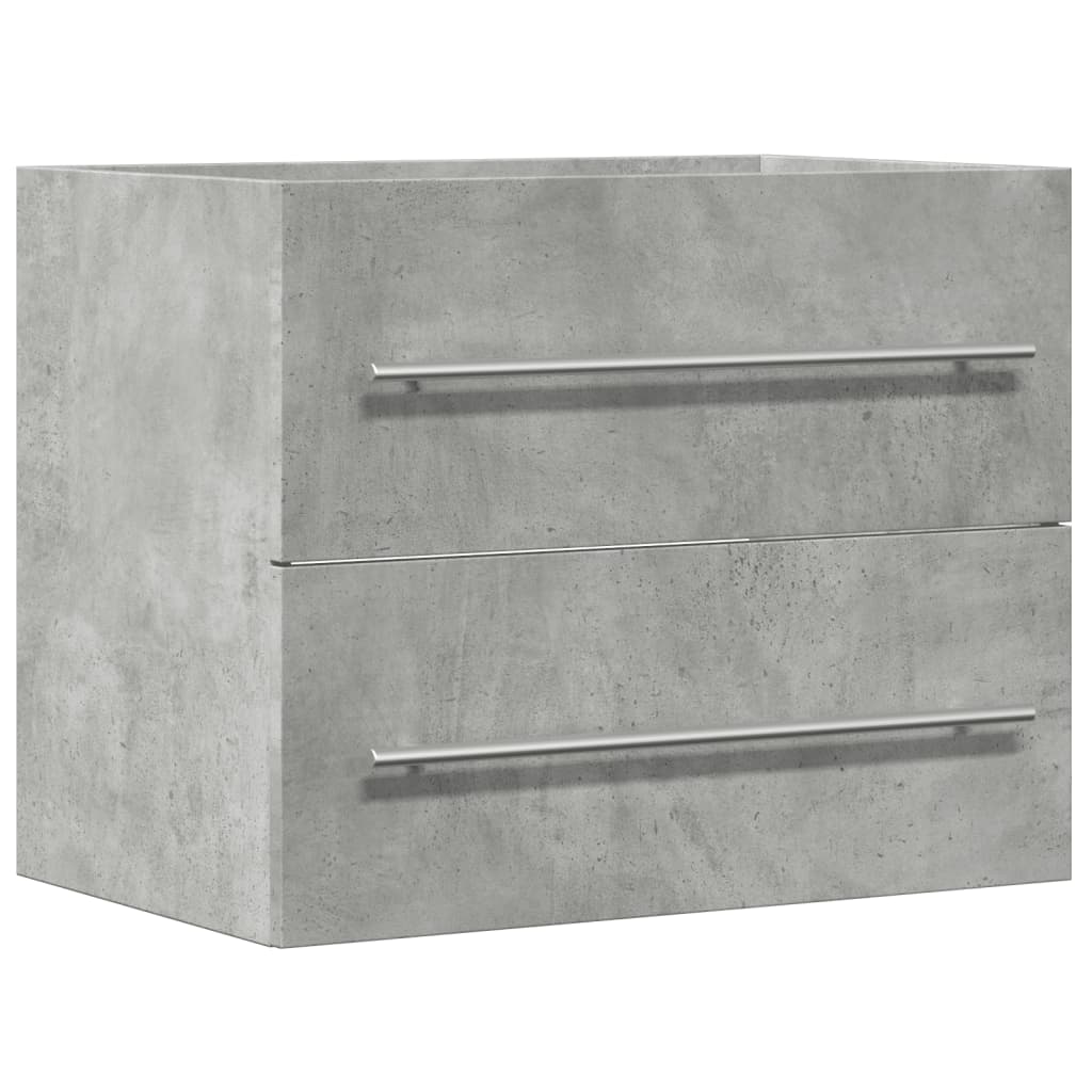 vidaXL Waschbeckenunterschrank Betongrau 60x38,5x48 cm Holzwerkstoff