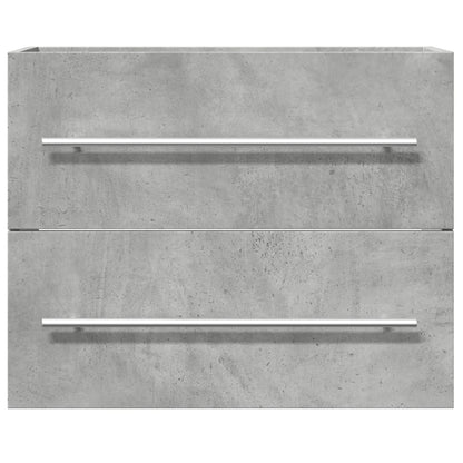 vidaXL Waschbeckenunterschrank Betongrau 60x38,5x48 cm Holzwerkstoff