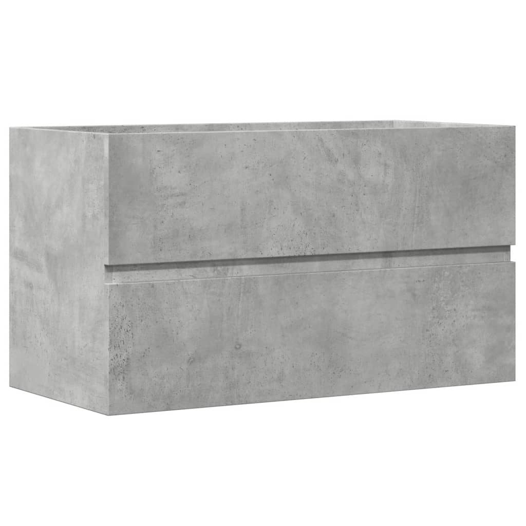 vidaXL Bad-Hängeschrank Betongrau 80x38,5x45 cm Holzwerkstoff