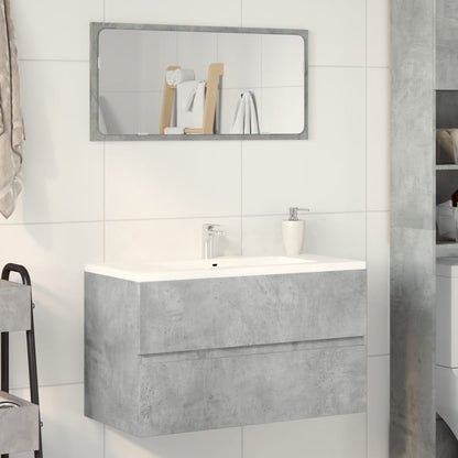 vidaXL Bad-Hängeschrank Betongrau 80x38,5x45 cm Holzwerkstoff
