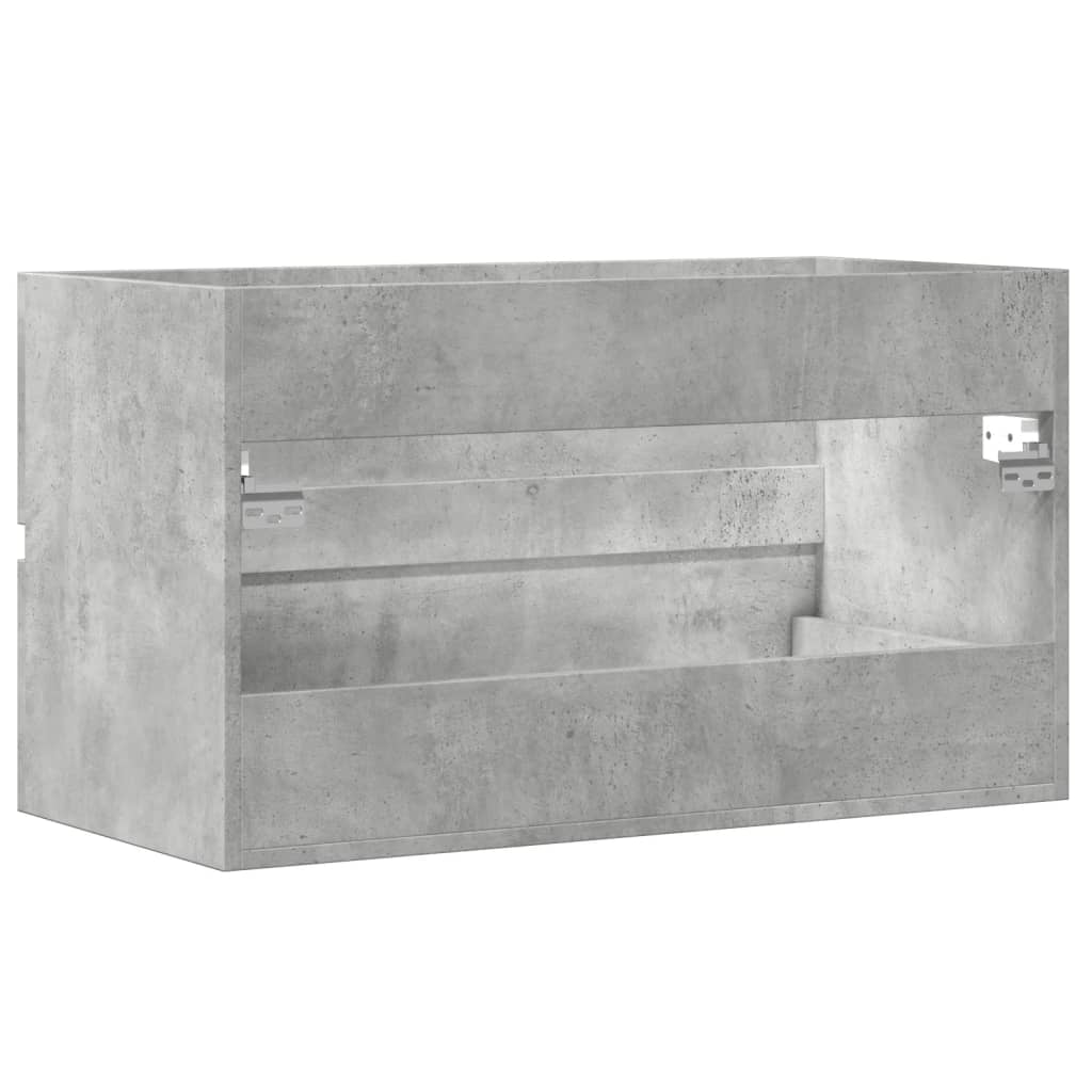 vidaXL Bad-Hängeschrank Betongrau 80x38,5x45 cm Holzwerkstoff