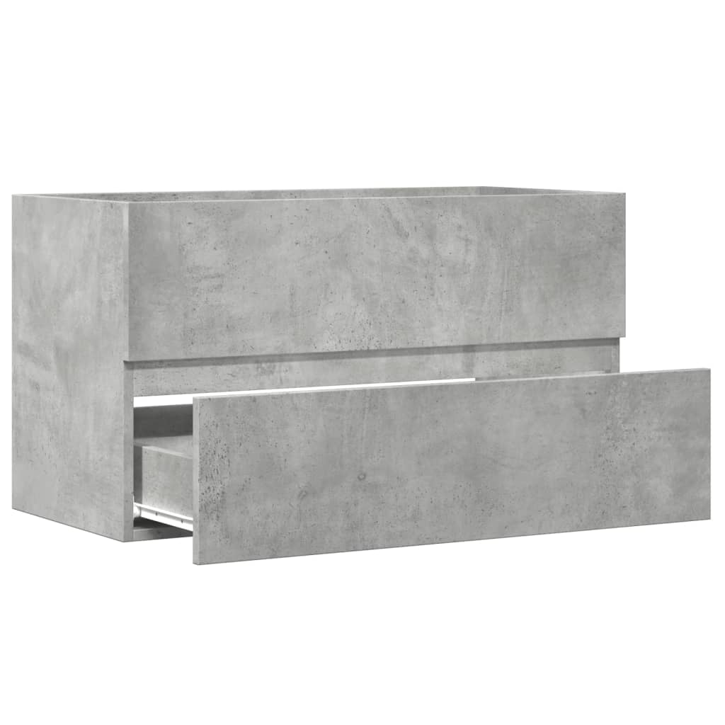 vidaXL Bad-Hängeschrank Betongrau 80x38,5x45 cm Holzwerkstoff