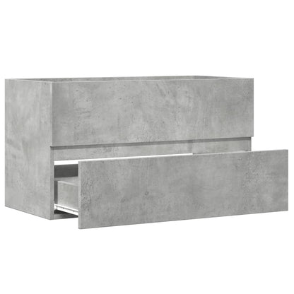 vidaXL Bad-Hängeschrank Betongrau 80x38,5x45 cm Holzwerkstoff