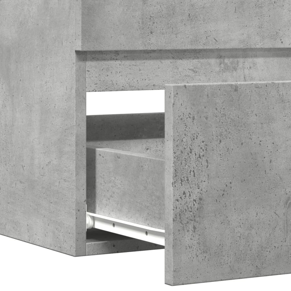 vidaXL Bad-Hängeschrank Betongrau 80x38,5x45 cm Holzwerkstoff