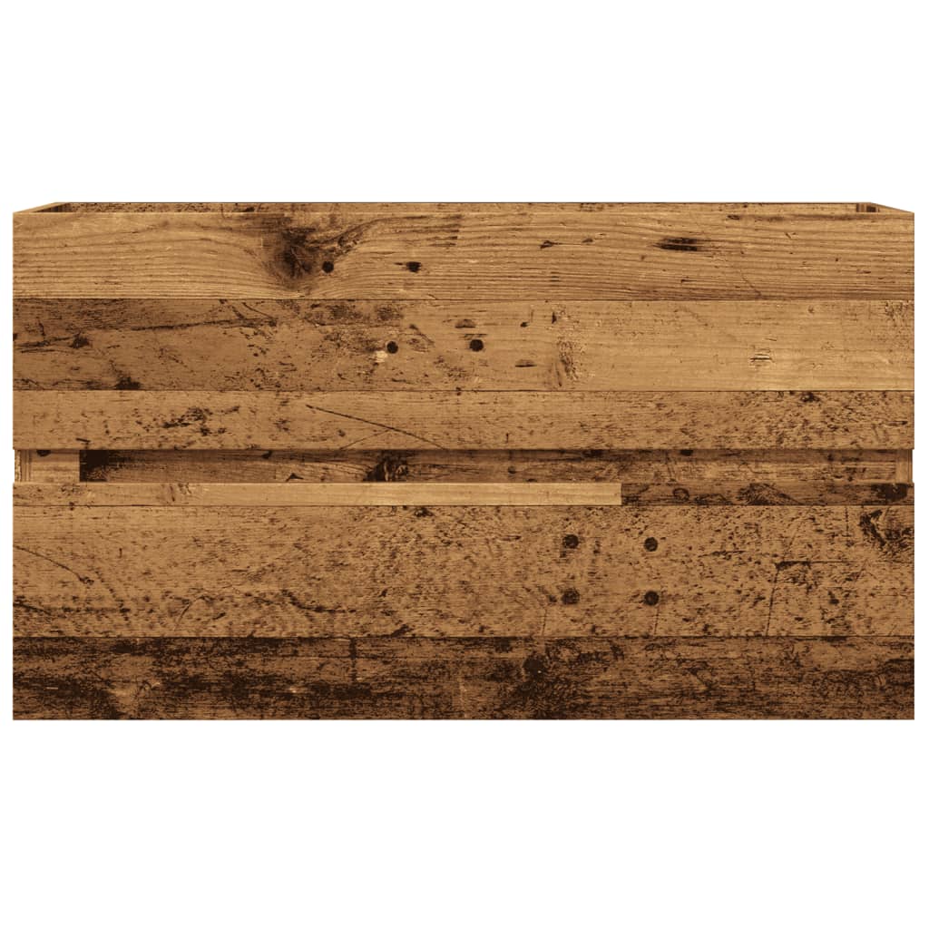 vidaXL Bad-Hängeschrank Altholz-Optik 80x38,5x45 cm Holzwerkstoff