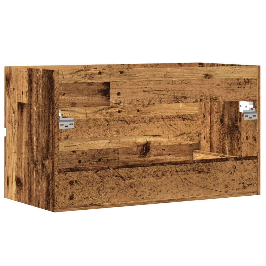 vidaXL Bad-Hängeschrank Altholz-Optik 80x38,5x45 cm Holzwerkstoff