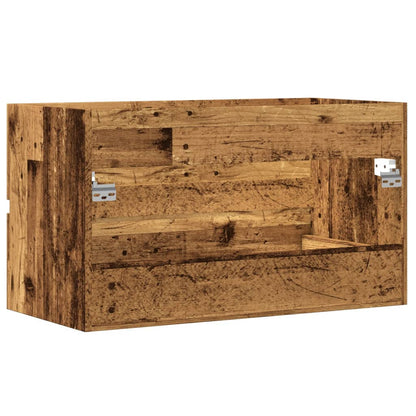 vidaXL Bad-Hängeschrank Altholz-Optik 80x38,5x45 cm Holzwerkstoff