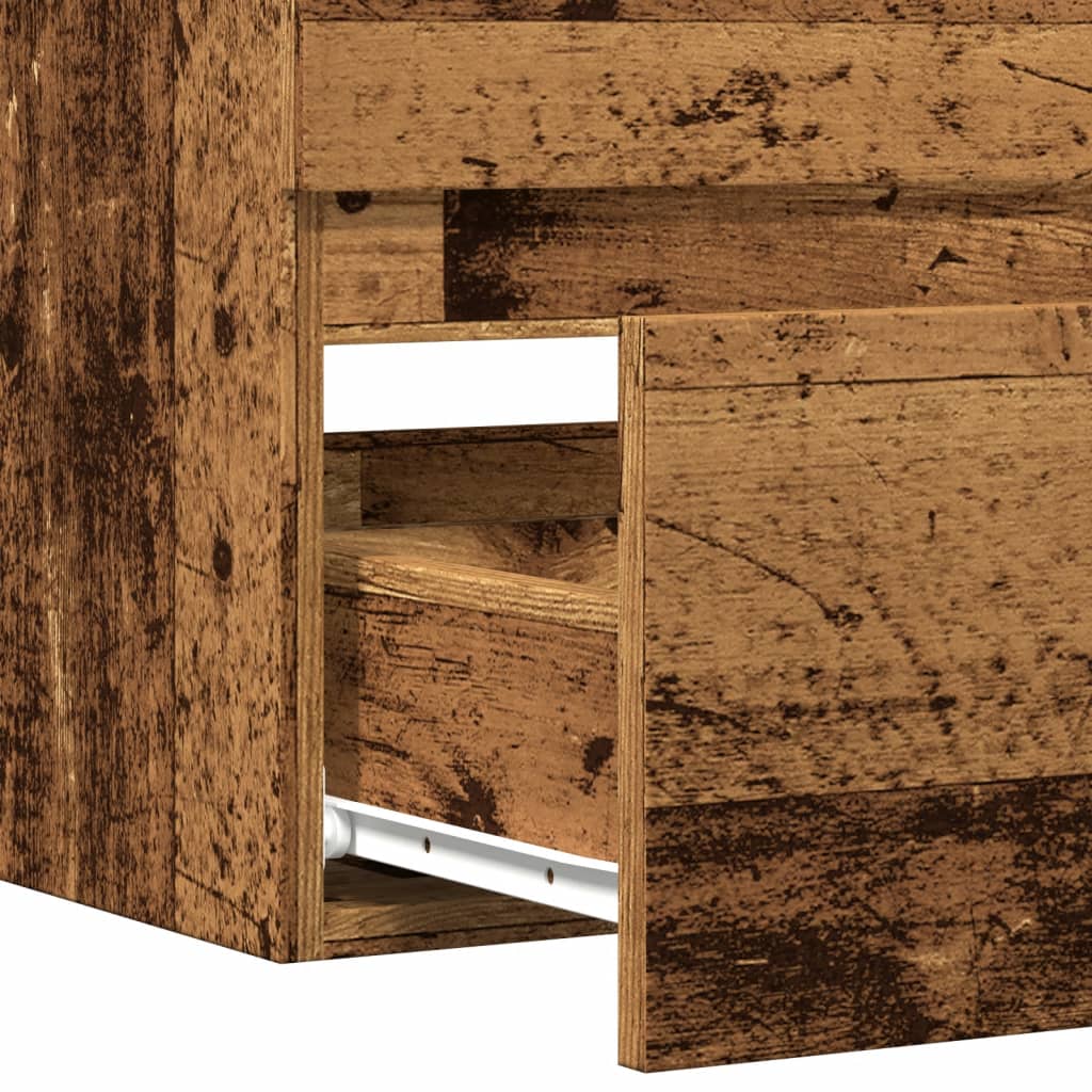 vidaXL Bad-Hängeschrank Altholz-Optik 80x38,5x45 cm Holzwerkstoff
