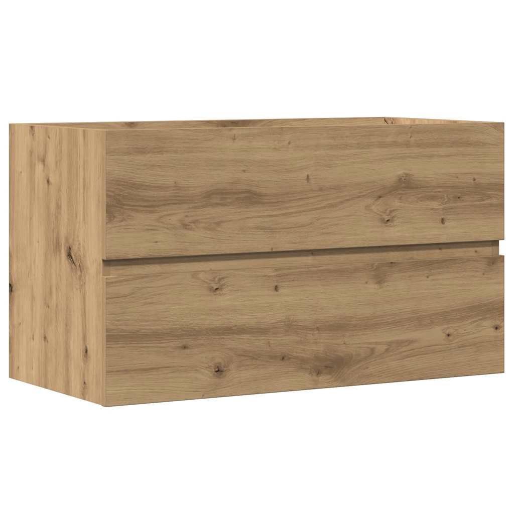 vidaXL Bad-Hängeschrank Artisan-Eiche 80x38,5x45 cm Holzwerkstoff