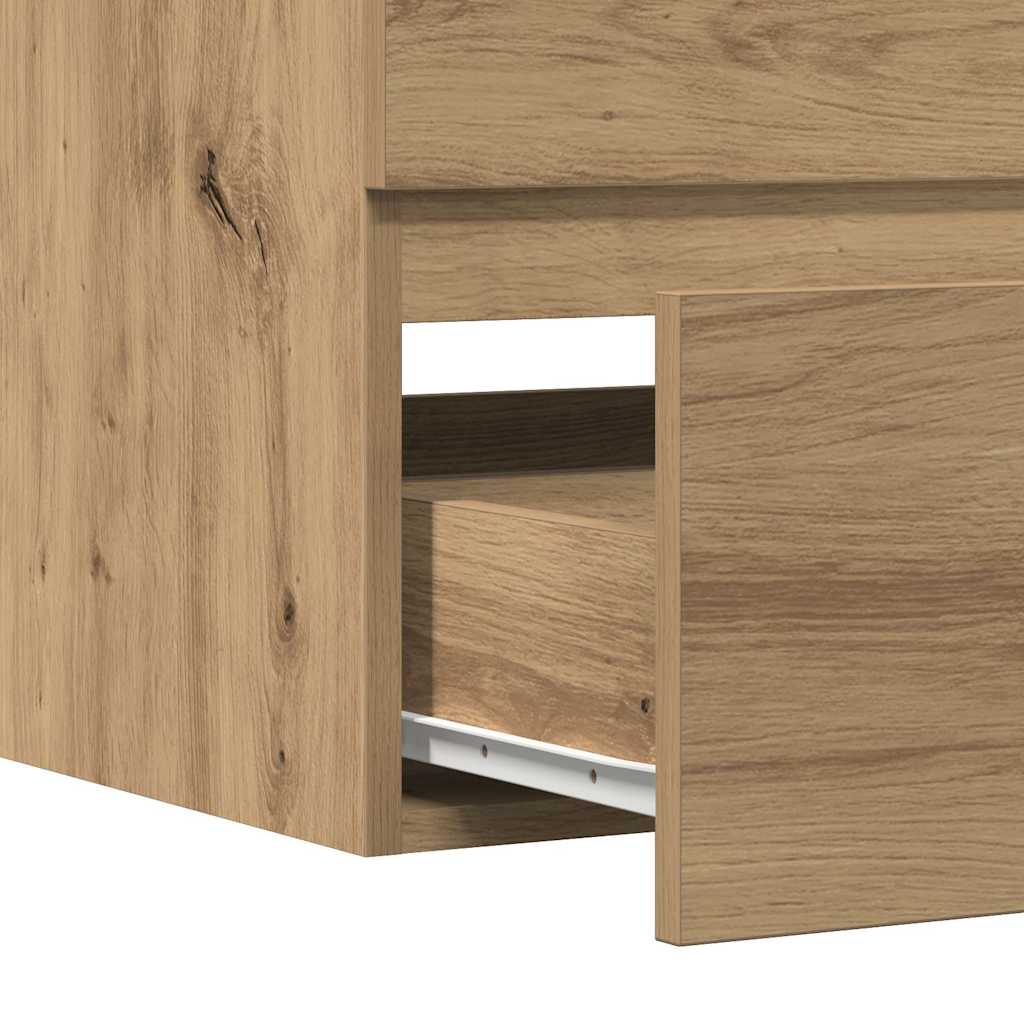 vidaXL Bad-Hängeschrank Artisan-Eiche 80x38,5x45 cm Holzwerkstoff