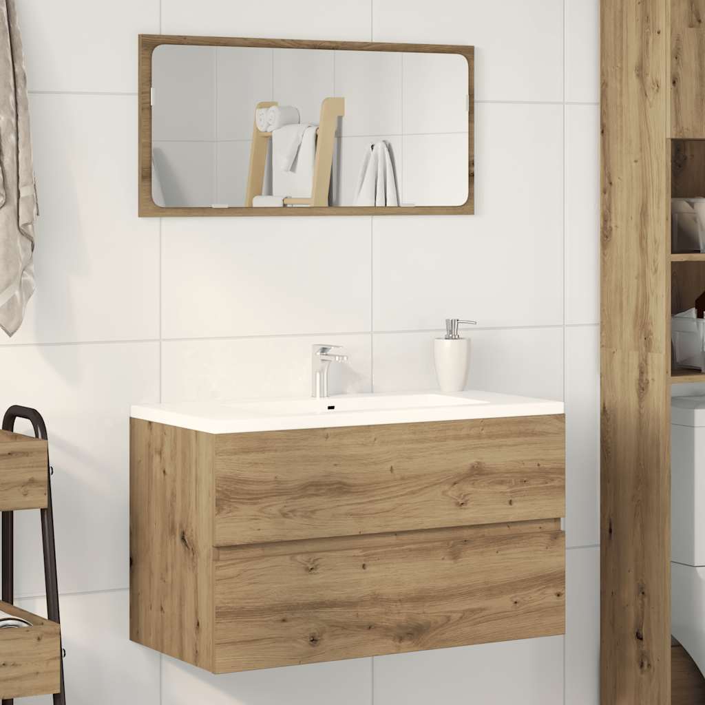 vidaXL Bad-Hängeschrank Artisan-Eiche 80x38,5x45 cm Holzwerkstoff