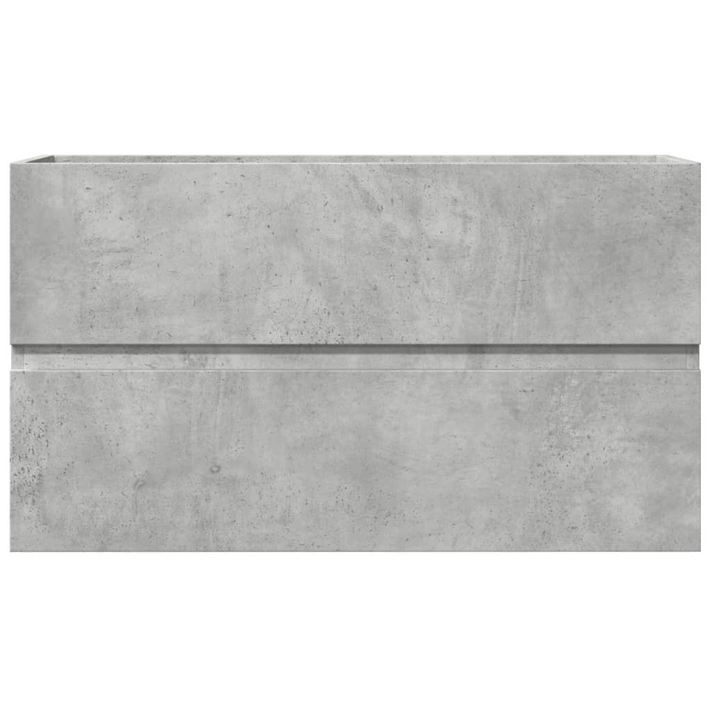 vidaXL Waschbeckenunterschrank Betongrau 90x38,5x45 cm Holzwerkstoff