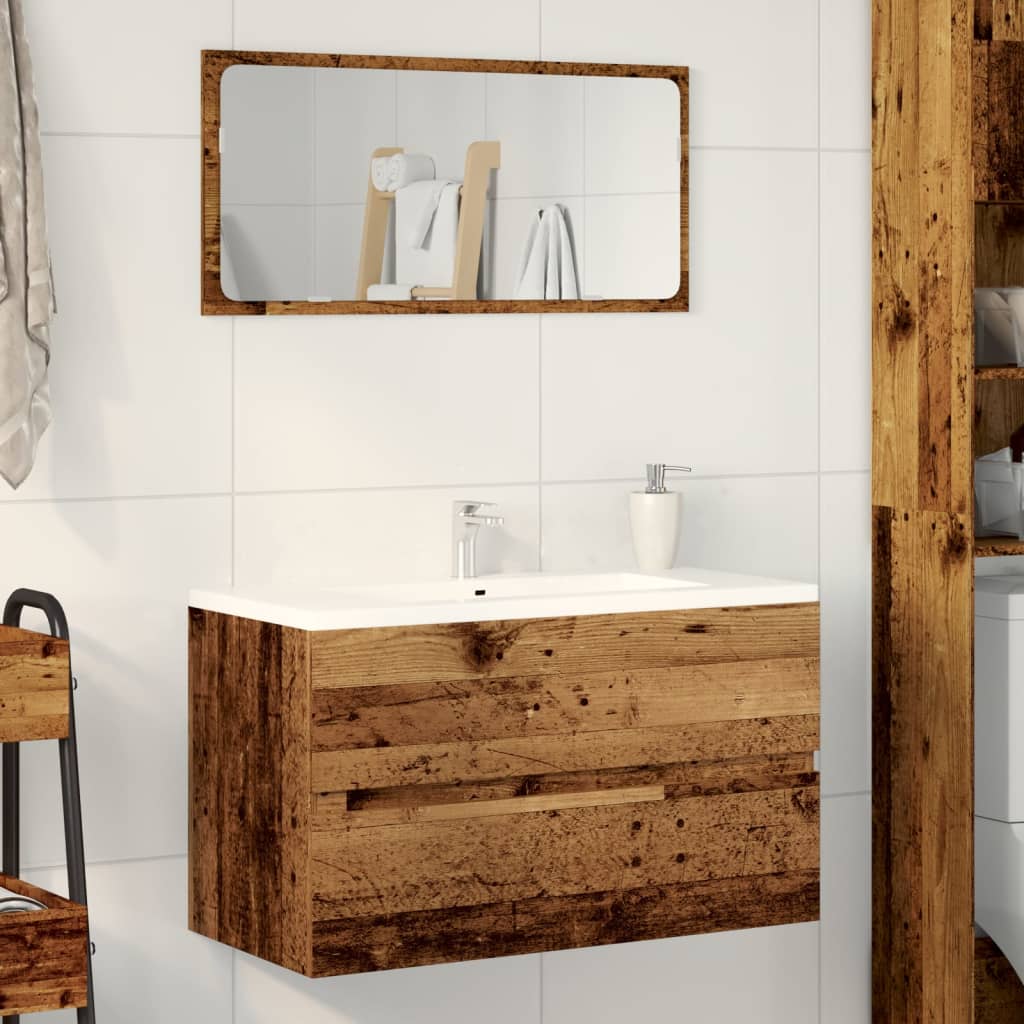 Meuble sous-lavabo vidaXL aspect bois de récupération 90x38,5x45 en bois d'ingénierie