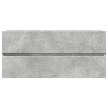 vidaXL Waschbeckenunterschrank Betongrau 100x38,5x45 cm Holzwerkstoff