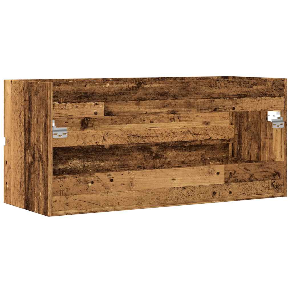 vidaXL Waschbeckenschrank Altholz-Optik 100x38,5x45 cm Holzwerkstoff