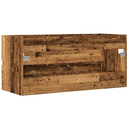 vidaXL Waschbeckenschrank Altholz-Optik 100x38,5x45 cm Holzwerkstoff
