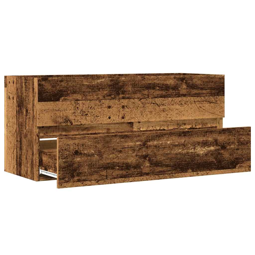 vidaXL Waschbeckenschrank Altholz-Optik 100x38,5x45 cm Holzwerkstoff