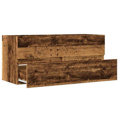vidaXL Waschbeckenschrank Altholz-Optik 100x38,5x45 cm Holzwerkstoff