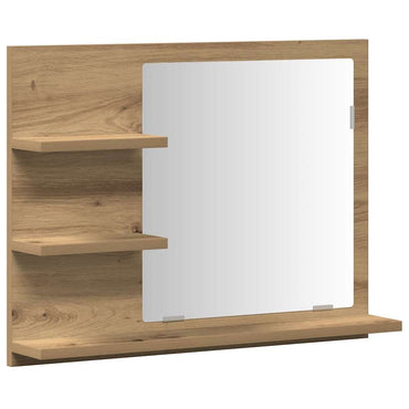 vidaXL Miroir de salle de bain avec étagères Chêne Artisan 60x10,5x45 cm