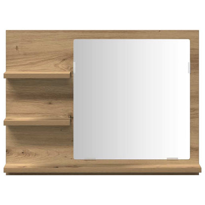 vidaXL Miroir de salle de bain avec étagères Chêne Artisan 60x10,5x45 cm