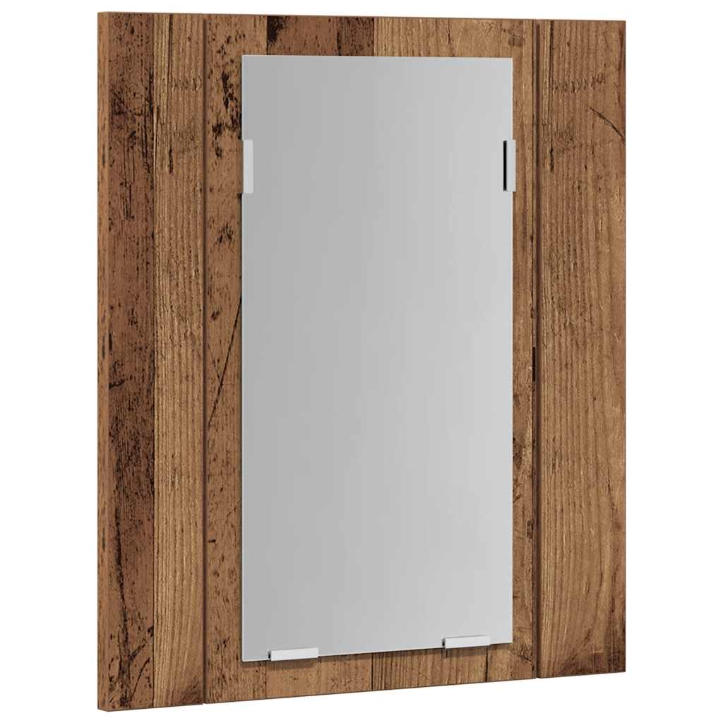vidaXL LED-Spiegelschrank Altholz-Optik 40x12x45 cm Holzwerkstoff