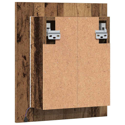 vidaXL LED-Spiegelschrank Altholz-Optik 40x12x45 cm Holzwerkstoff