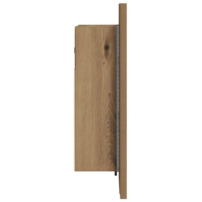 vidaXL LED-Spiegelschrank Artisan-Eiche 40x12x45 cm Holzwerkstoff