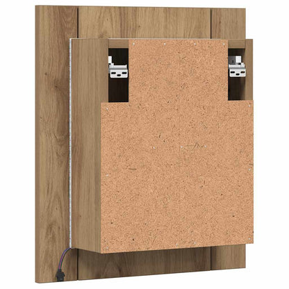 vidaXL LED-Spiegelschrank Artisan-Eiche 40x12x45 cm Holzwerkstoff