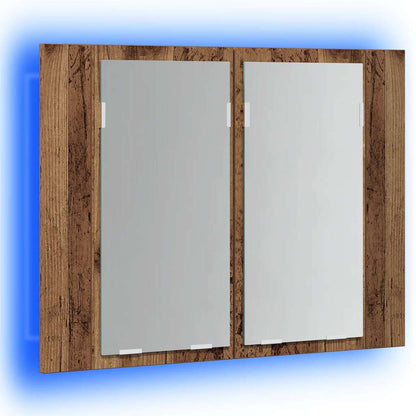 vidaXL Armoire de toilette LED effet bois de récupération 60x12x45 cm en bois d'ingénierie