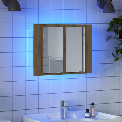 vidaXL Armoire de toilette à LED chêne artisan 60x12x45 cm bois d'ingénierie