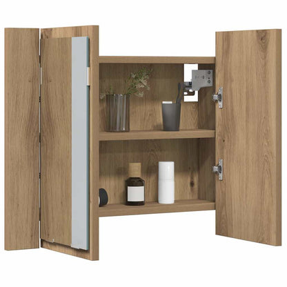 vidaXL Armoire de toilette à LED chêne artisan 60x12x45 cm bois d'ingénierie
