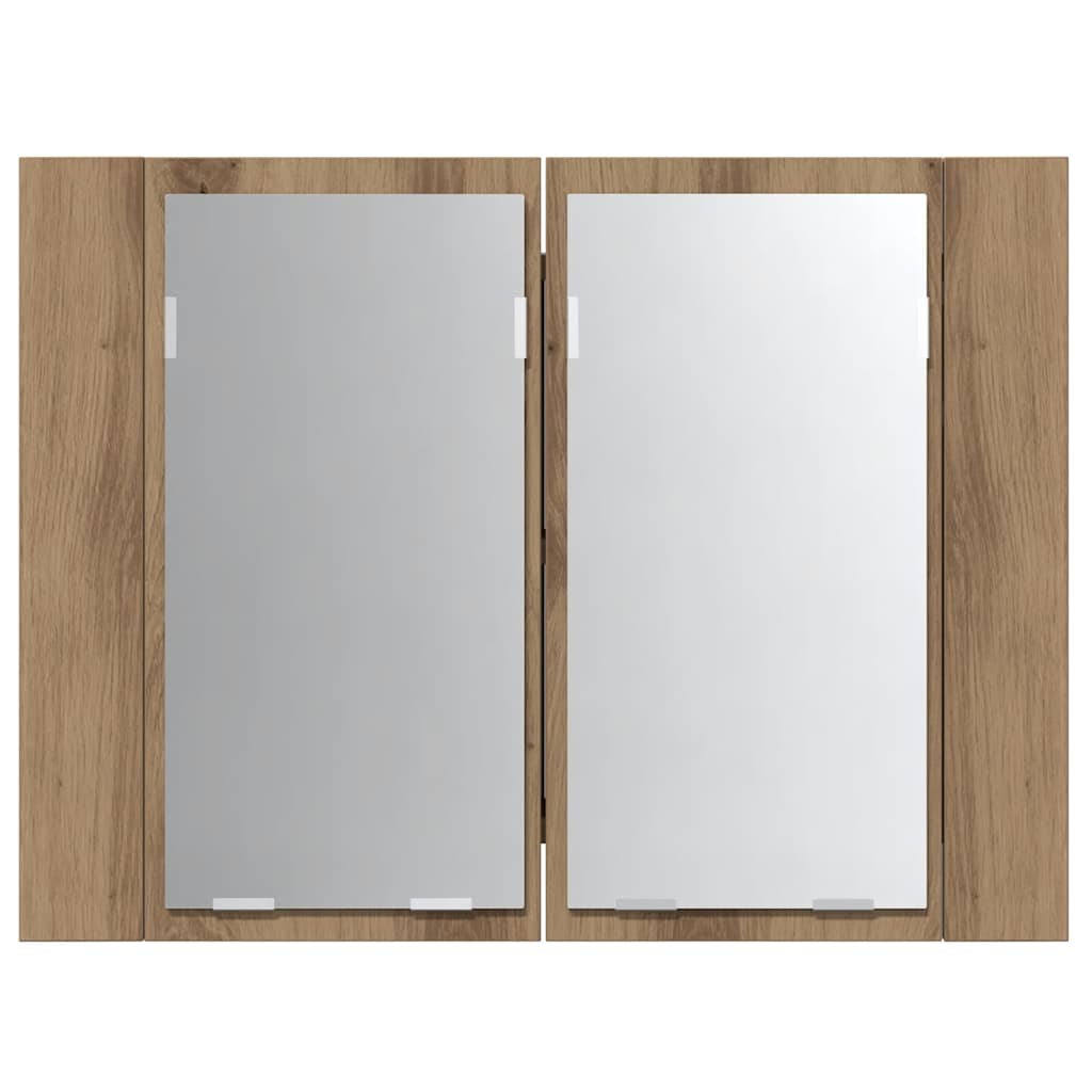 vidaXL Armoire de toilette à LED chêne artisan 60x12x45 cm bois d'ingénierie