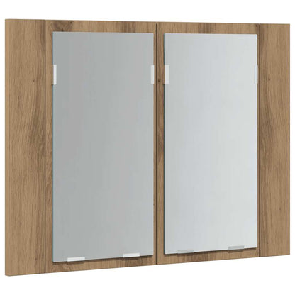 vidaXL Armoire de toilette à LED chêne artisan 60x12x45 cm bois d'ingénierie