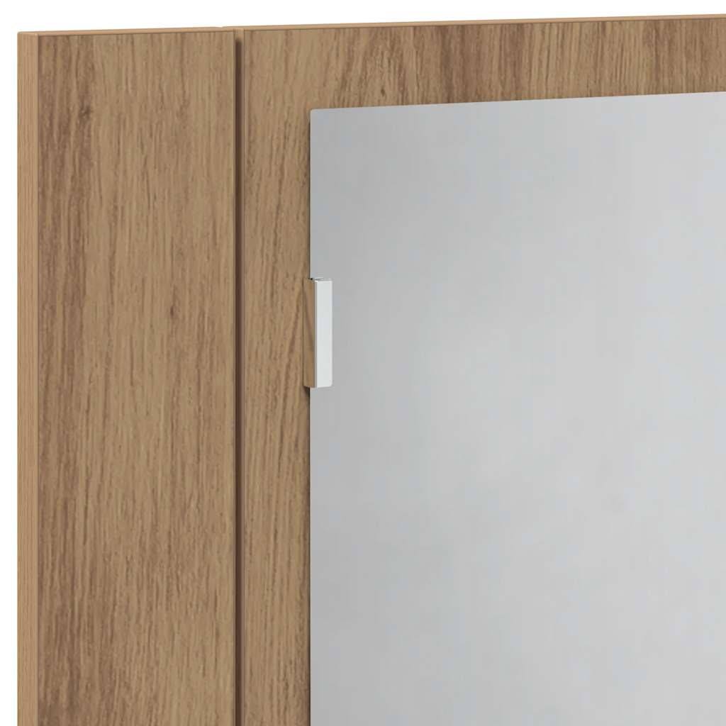 vidaXL Armoire de toilette à LED chêne artisan 60x12x45 cm bois d'ingénierie