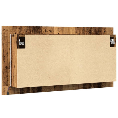 vidaXL Armoire de toilette à LED aspect bois recyclé 90x12x45 cm Bois d'ingénierie