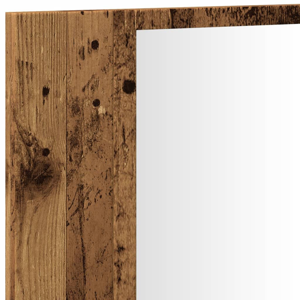 vidaXL Armoire de toilette à LED aspect bois recyclé 90x12x45 cm Bois d'ingénierie