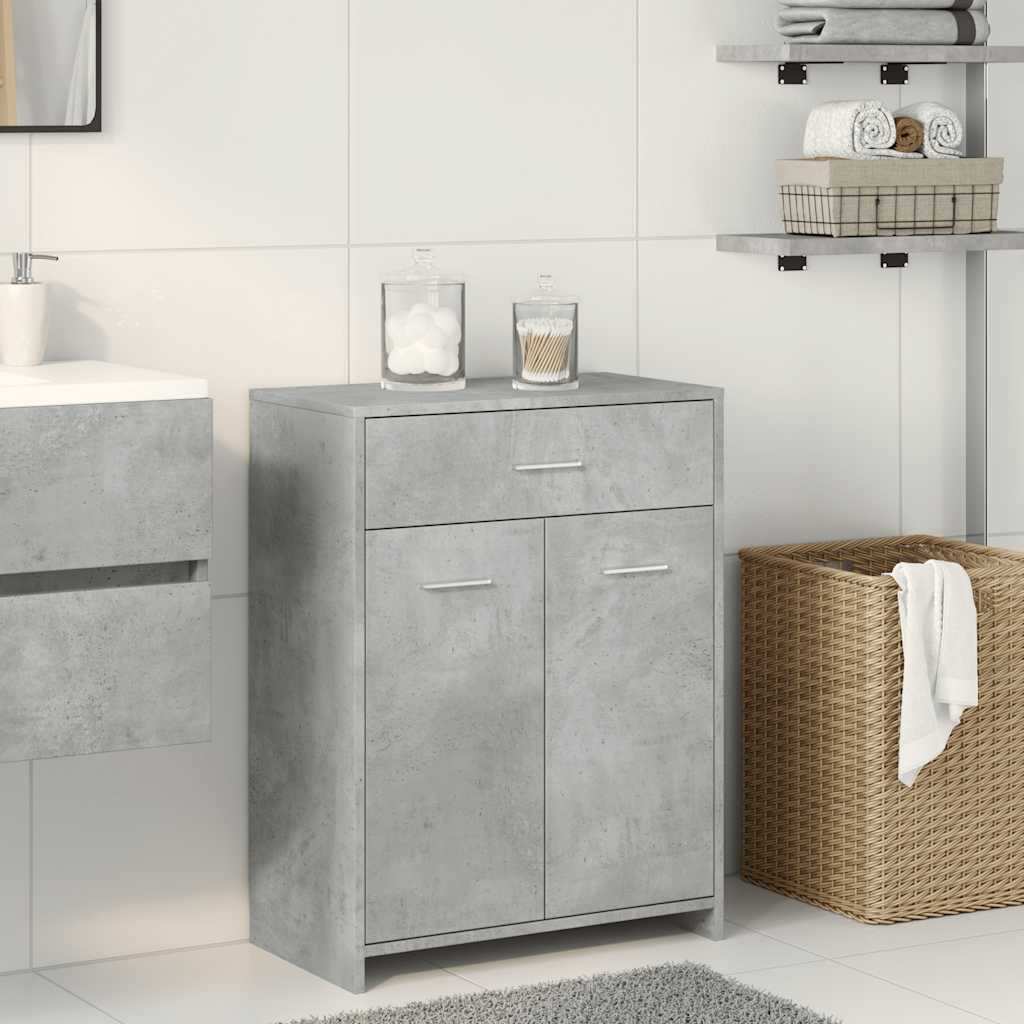 vidaXL Badezimmerschrank Betongrau 60x33x80 cm Holzwerkstoff