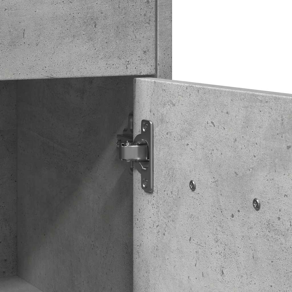 vidaXL Badezimmerschrank Betongrau 60x33x80 cm Holzwerkstoff
