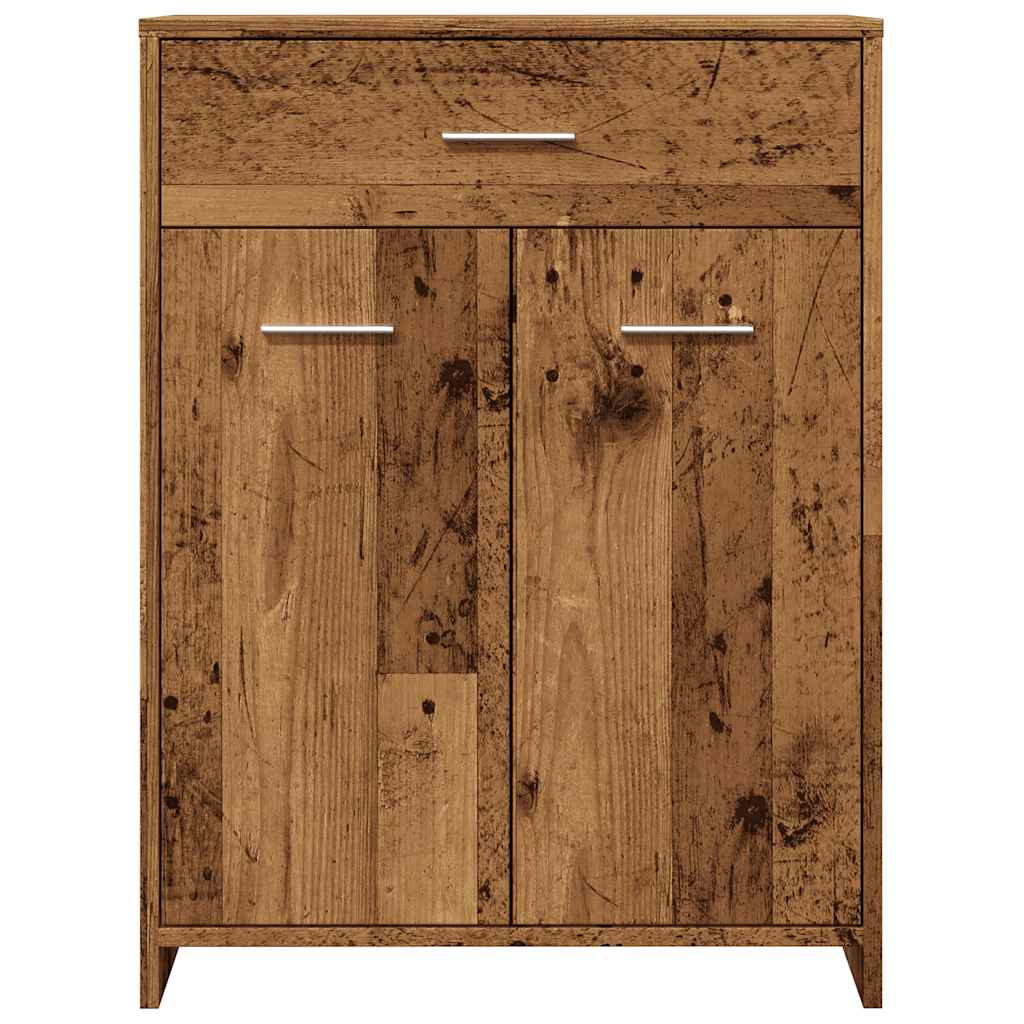 vidaXL Badschrank Altholz-Optik 60x33x80 cm Holzwerkstoff