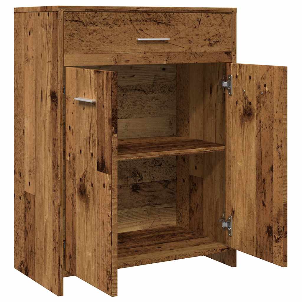 vidaXL Badschrank Altholz-Optik 60x33x80 cm Holzwerkstoff