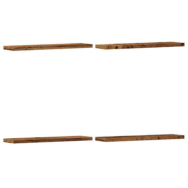 vidaXL Étagères murales 4 pcs Aspect bois de récupération 40x20x1,5 cm Bois d'ingénierie