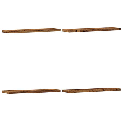 vidaXL Étagères murales 4 pcs Aspect bois de récupération 40x20x1,5 cm Bois d'ingénierie