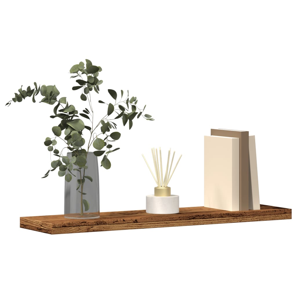 vidaXL Étagères murales 4 pcs Aspect bois de récupération 40x20x1,5 cm Bois d'ingénierie