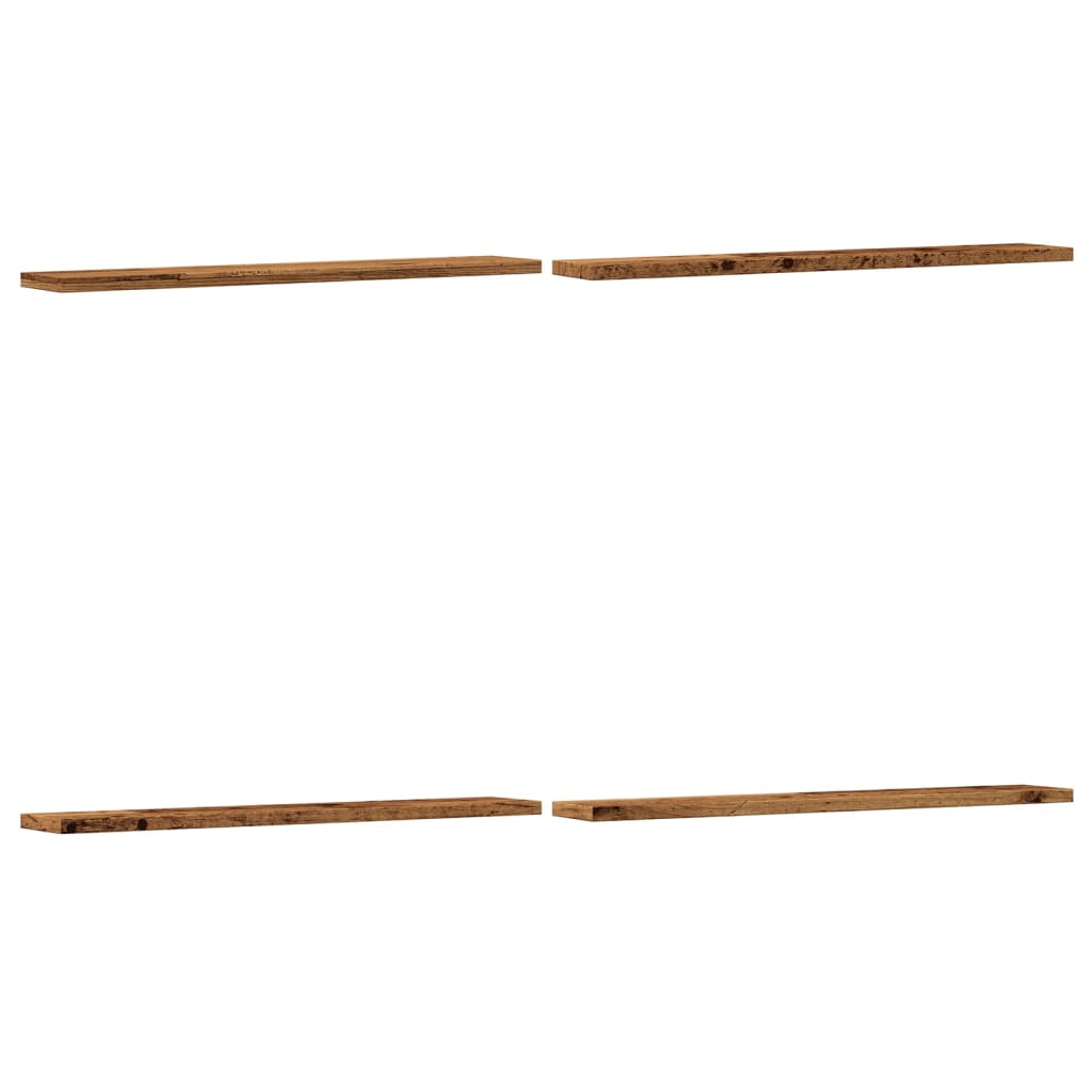 vidaXL Wandregale 4 Stk. Altholz-Optik 60x20x1,5 cm Holzwerkstoff