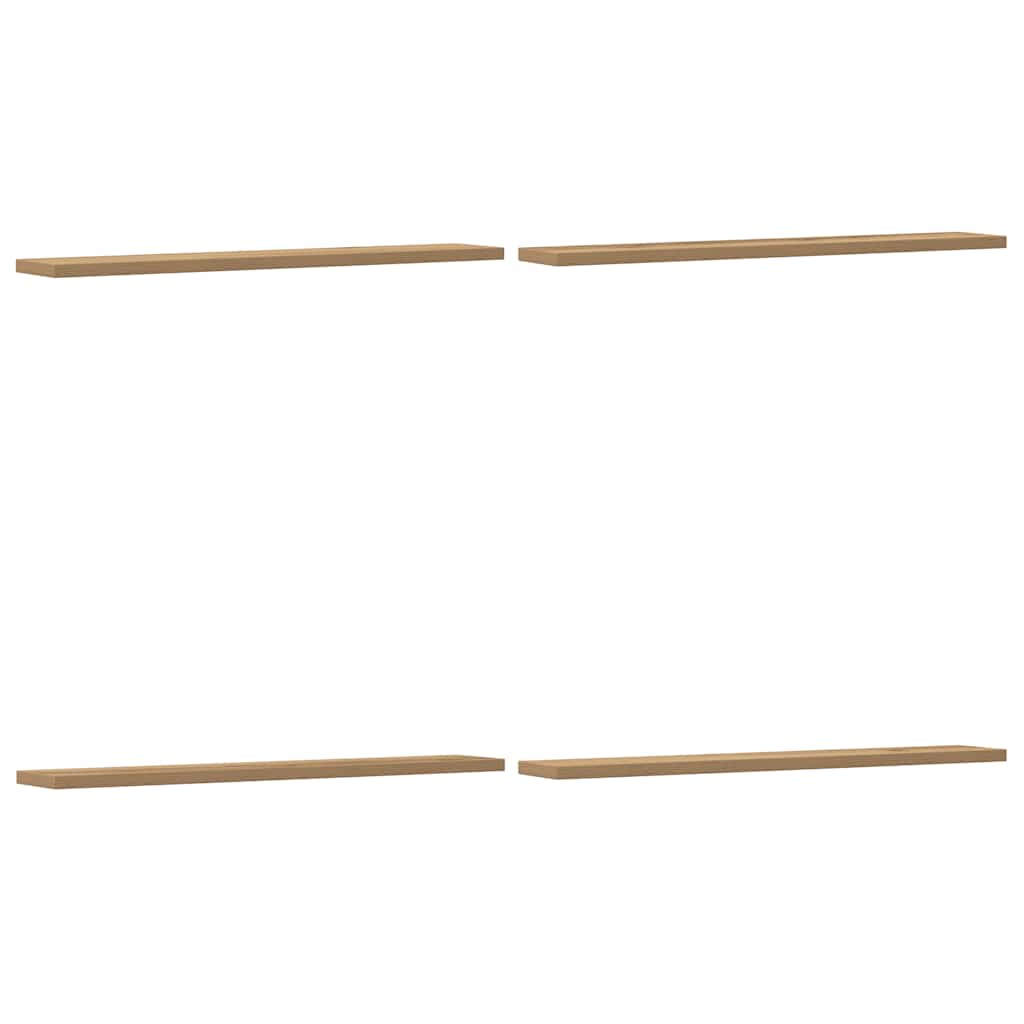 Wandregale 4 Stk. Artisan-Eiche 60x20x1,5 cm Holzwerkstoff