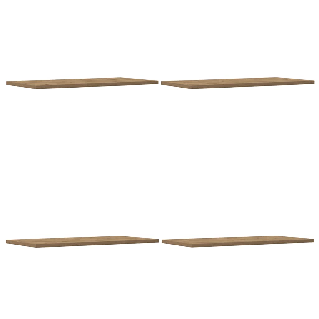 vidaXL Wandregale 4 Stk. Artisan-Eiche 60x30x1,5 cm Holzwerkstoff