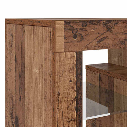 vidaXL Meuble TV avec LED aspect bois de récupération 120x36,5x40 cm bois d'ingénierie