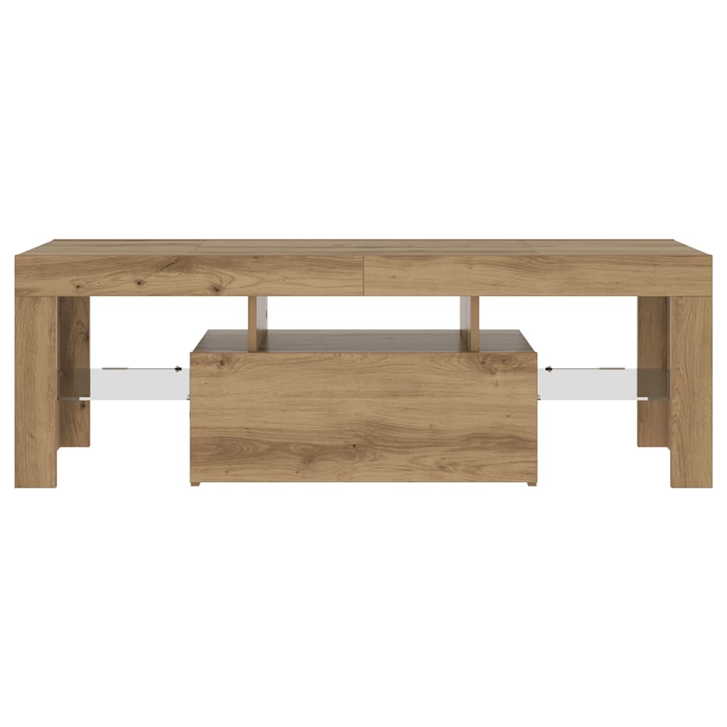 TV-Schrank mit LED Artisan-Eiche 120x36,5x40 cm Holzwerkstoff