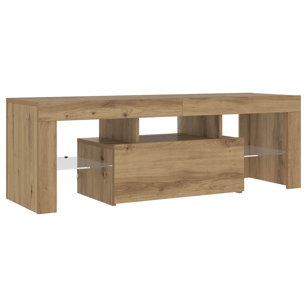 TV-Schrank mit LED Artisan-Eiche 120x36,5x40 cm Holzwerkstoff